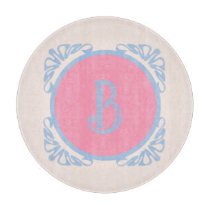 Personalisiertes Rosa und Blau Schneidebrett