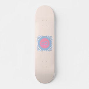 Personalisiertes Rosa und Blau Skateboard