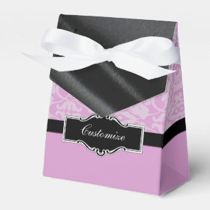 Personalisiertes Rosa und schwarze Damaskus - Gefä Geschenkschachtel