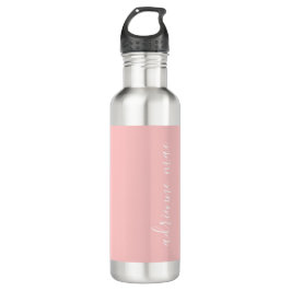 Personalisiertes Rosa und Weiß Edelstahlflasche