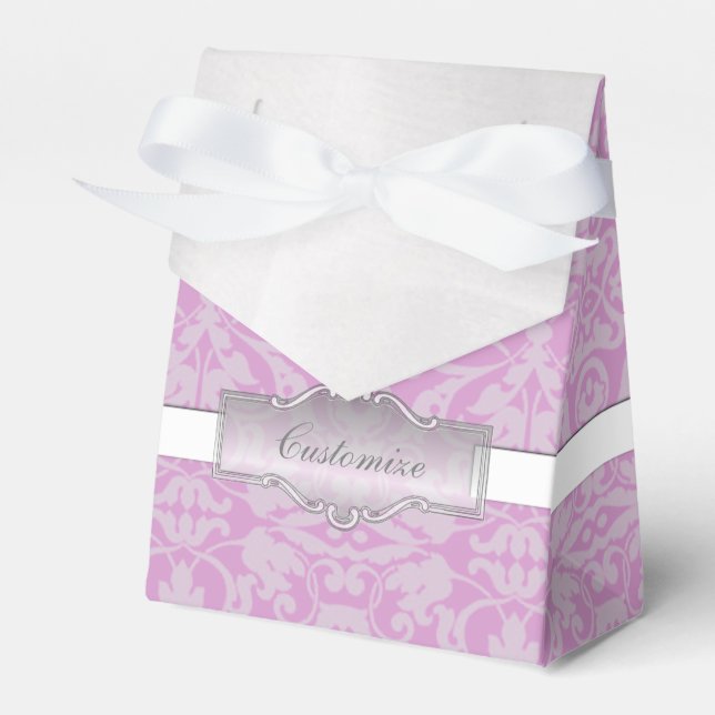 Personalisiertes Rosa und Weiße Damaskus - Gesicht Geschenkschachtel (Vorderseite)
