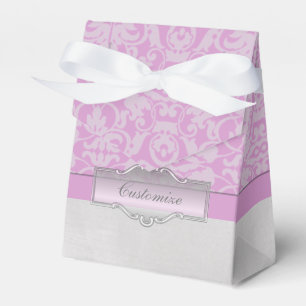 Personalisiertes Rosa und Weiße Damaskus - Zelt -  Geschenkschachtel
