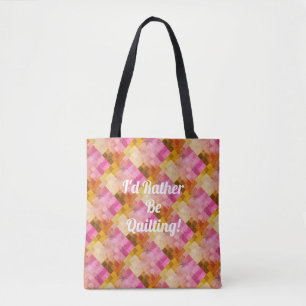 Personalisiertes rosa Wasserfarbe geometrisches Mu Tasche