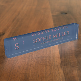 Personalisiertes Roségold-Namensschild Professione Namensplakette
