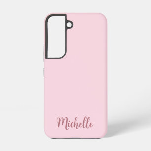 Personalisiertes Roségold-Schrift-Monogramm-Name Samsung Galaxy Hülle