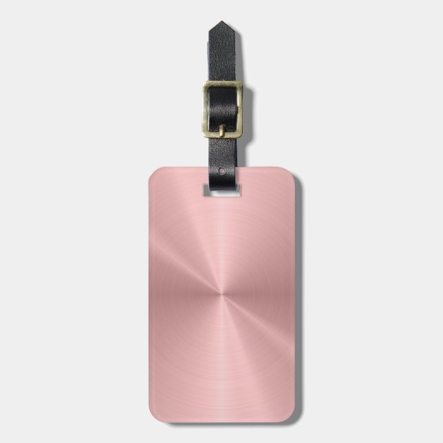 Personalisiertes Rosen-Goldmetallische Gepäckanhänger (Vorderseite vertikal)