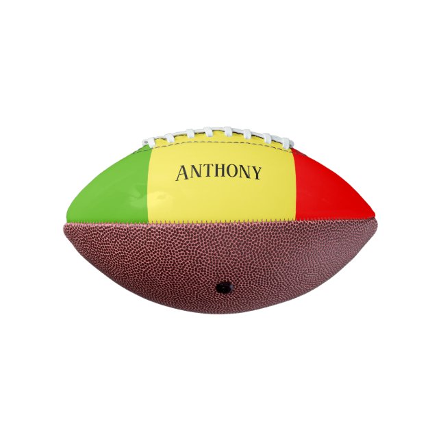 Personalisiertes Rot und Grün Football (Gedreht 270)