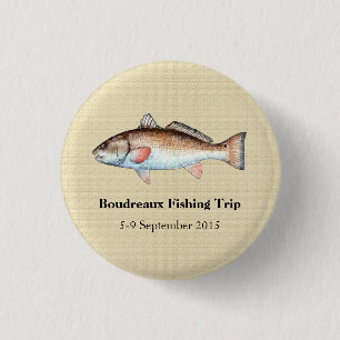 Personalisiertes Rotbarsch-Fischen-Ereignis Button