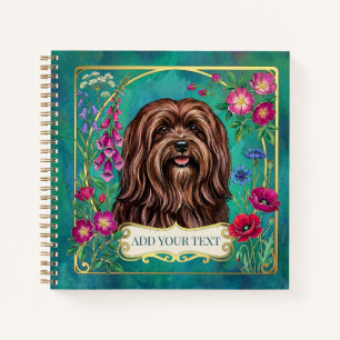 Personalisiertes Rotbraunes Lhasa Apso Quadratisch Notizbuch