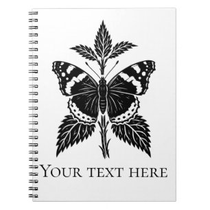 Personalisiertes Roter-Admiral-Schmetterling-Notiz Notizblock