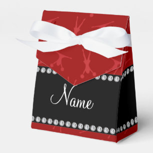 Personalisiertes rotes Cheerleadernamensmuster Geschenkschachtel