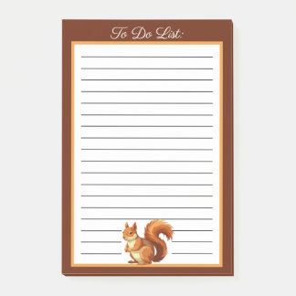 Personalisiertes Rotes Eichhörnchen Post-it Klebezettel