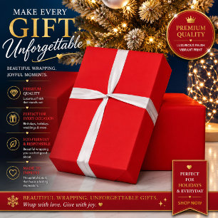 Personalisiertes rotes Geschenkverpackungspapier Geschenkpapier