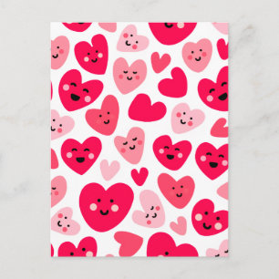 Personalisiertes rotes Herz Frohen Valentinstag Li Postkarte