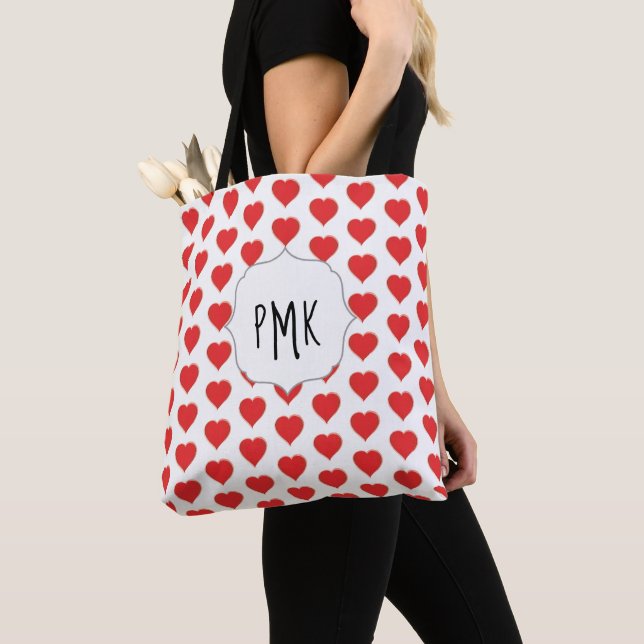 Personalisiertes Rotes Herz Tasche (Von Nahem)