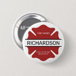 Personalisiertes Rotes Logo-Symbol für den Feuerwe Button