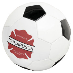 Personalisiertes Rotes Logo-Symbol für den Feuerwe Fußball