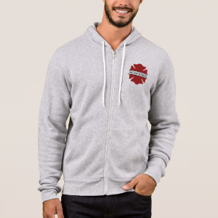 Personalisiertes Rotes Logo-Symbol für den Feuerwe Hoodie