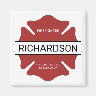 Personalisiertes Rotes Logo-Symbol für den Feuerwe Magnet