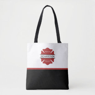 Personalisiertes Rotes Logo-Symbol für den Feuerwe Tasche