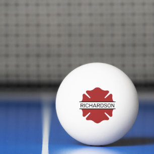 Personalisiertes Rotes Logo-Symbol für den Feuerwe Tischtennisball
