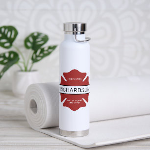 Personalisiertes Rotes Logo-Symbol für den Feuerwe Trinkflasche