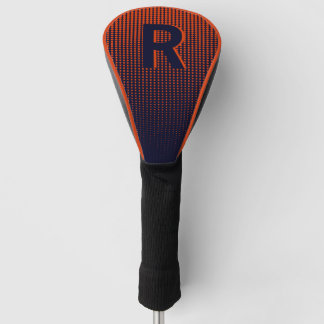 Personalisiertes rotes Marine-Halfton-Monogramm-In Golf Headcover