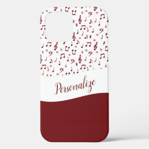 Personalisiertes rotes Musikthema Case-Mate iPhone Hülle