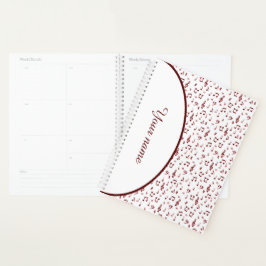 Personalisiertes Rotes Musikthema Planer