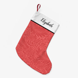 Personalisiertes rotes Muster Kleiner Weihnachtsstrumpf