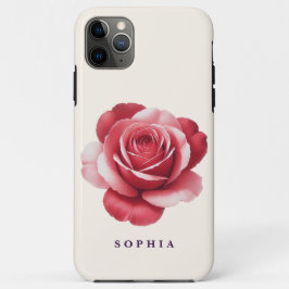 Personalisiertes rotes Rosen-Handyhülle Elegant Ro Case-Mate iPhone Hülle