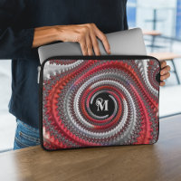Personalisiertes Rotes Schwarzes Gradient Spiral F