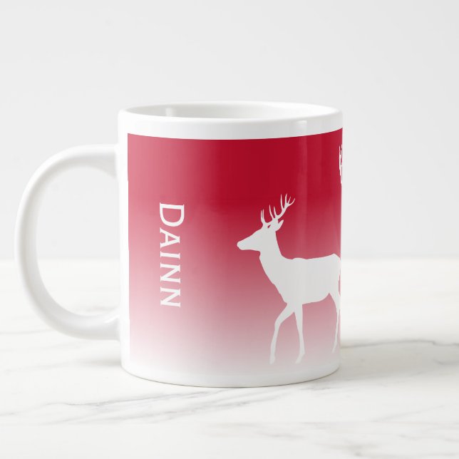 Personalisiertes Rotwild Jumbo-Tasse (Links)