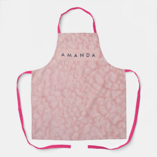 Personalisiertes Rouge Pastell Rosa Faux-Fell Schürze