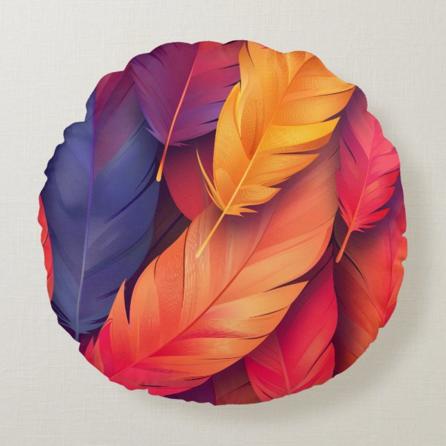 Personalisiertes Round Pillow 16" Zuhause Accent Rundes Kissen (Vorderseite)