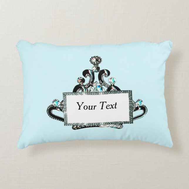 Personalisiertes "Royal Tiara" Accent Pillow Dekokissen (Vorderseite)