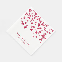 Personalisiertes Ruby Confetti 40-jähriges Party Serviette
