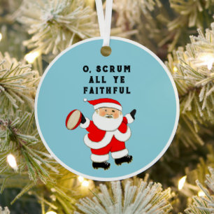 Personalisiertes Rugby Holiday-Geschenk Ornament Aus Metall