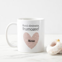 Personalisiertes rumänisches Gruß und Rose Goldene