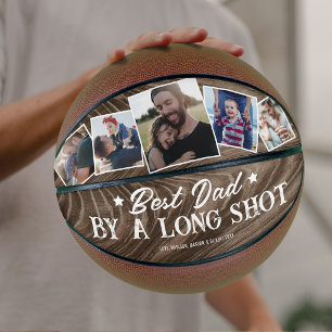 Personalisiertes Rustikales „Bester Vater bei Weit Basketball