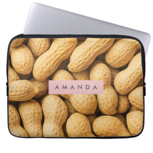 Personalisiertes rustikales Erdnuss-Snack-Design Laptopschutzhülle