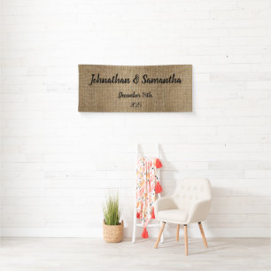 Personalisiertes rustikales Hochzeitsbanner – indi Banner