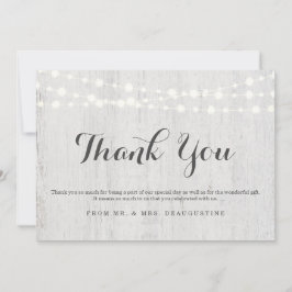 Personalisiertes rustikales Holz dankt Ihnen Dankeskarte