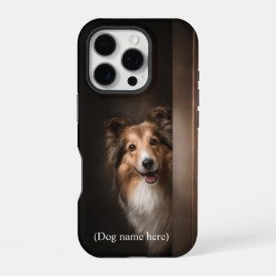 Personalisiertes Sable-Sheltie-Porträt iPhone 16 Pro Hülle