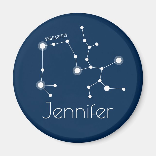 Personalisiertes Sagittarius Zodiac-Konstellation Magnet (Vorne)