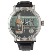 Personalisiertes Sailor Rum Liquor Flasche Retro S