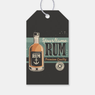 Personalisiertes Sailor Rum Liquor Flasche Retro S Geschenkanhänger