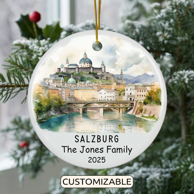 Personalisiertes Salzburger Ornament, Österreich Keramik Ornament (Von Creator hochgeladen)