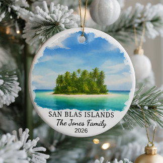 Personalisiertes San Blas Islands Keramik-Ornament Keramik Ornament