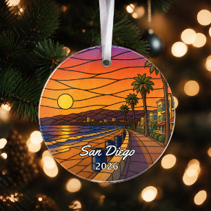 Personalisiertes San Diego-Acrylabzeichen, Benutze Ornament